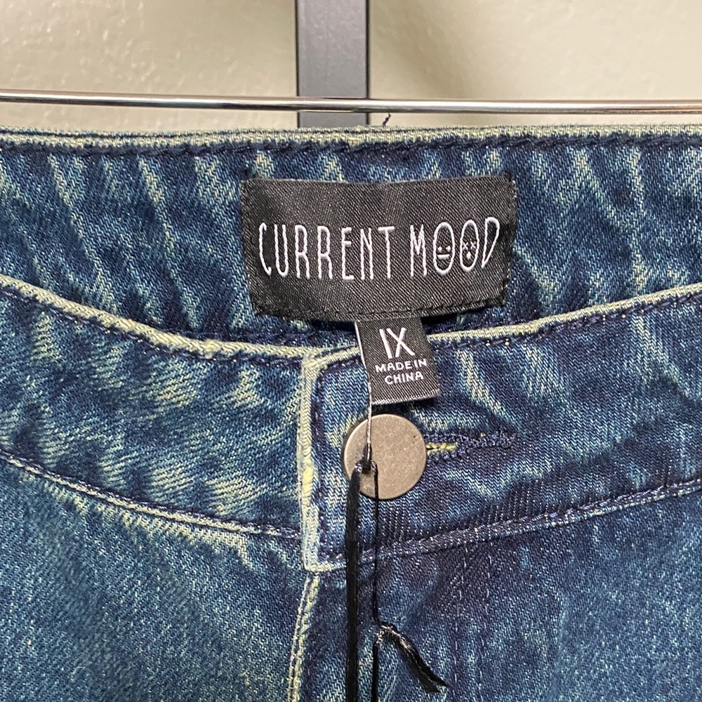 #DK274-Dolls Kill Current Mood Wide Leg Jeans - 1X - Picture 2 of 8